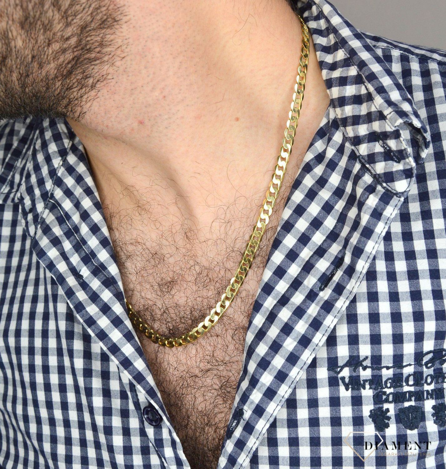 Złoty łańcuszek 585 pancerka 6 mm DIA-LAN-1113-585 6mm ✅ Złoty łańcuszek o splocie pancerki ✅ Łańcuszek o równych oczkach wykonanych z wysokiej jakości złota próby 585.jpg